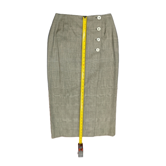 Vintage Glen Check 100% Wool Full Length Wrap Skirt Made in Canada Size 6 - Picture 7 of 15